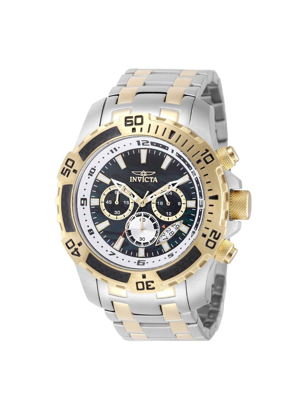 Invicta Pro Diver SCUBA Men's Watch w/ Abalone Dial - 51mm, Gold, Steel (49852)